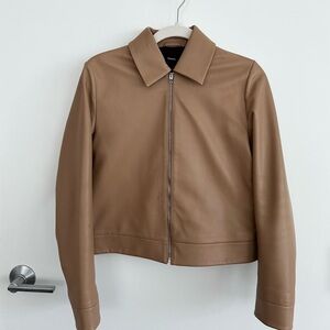 Theory Camel Leather Jacket